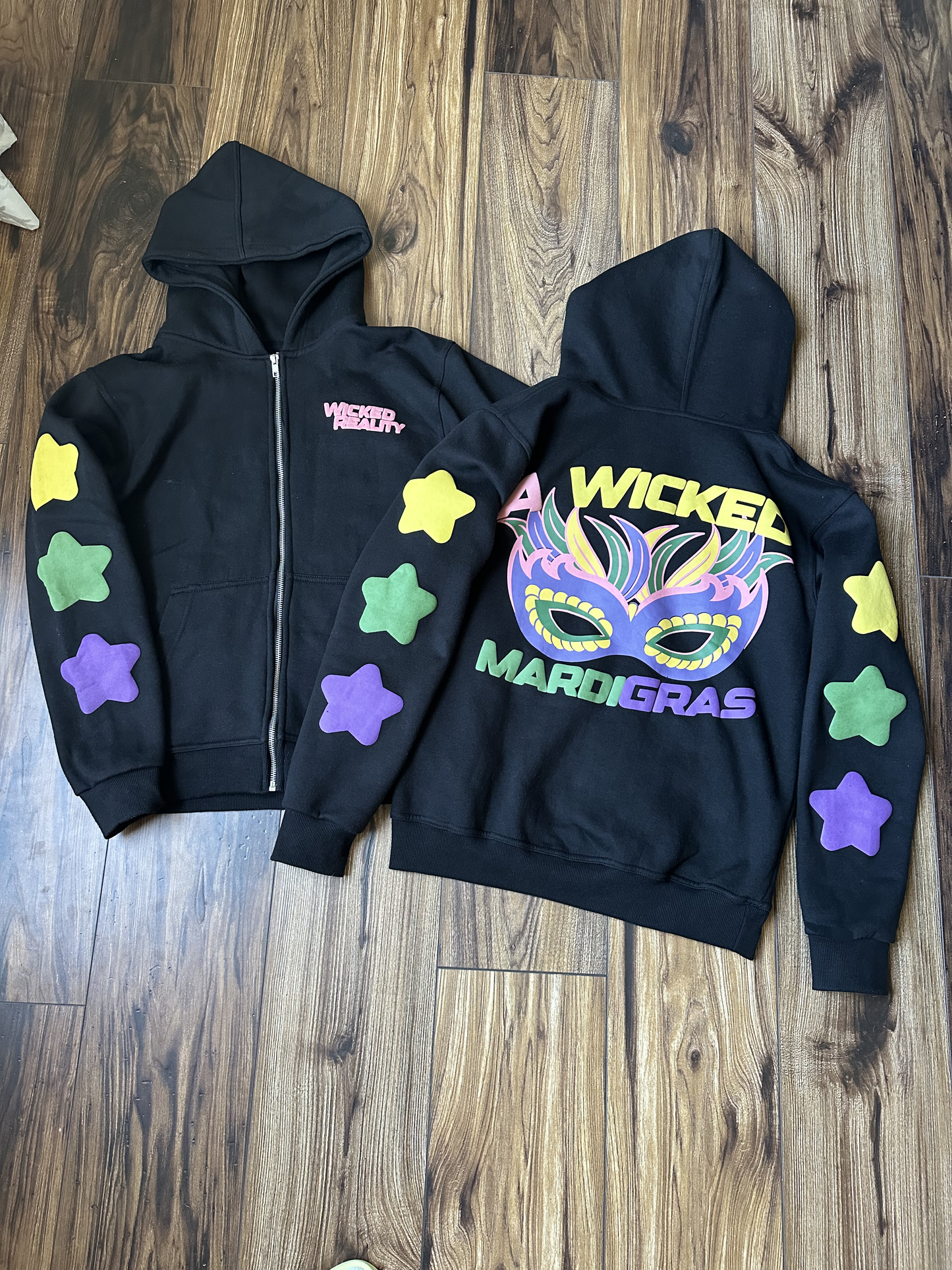 Mardi Gras Zip-Up Hoodie